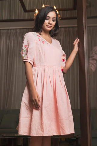Hand painted wrap dress