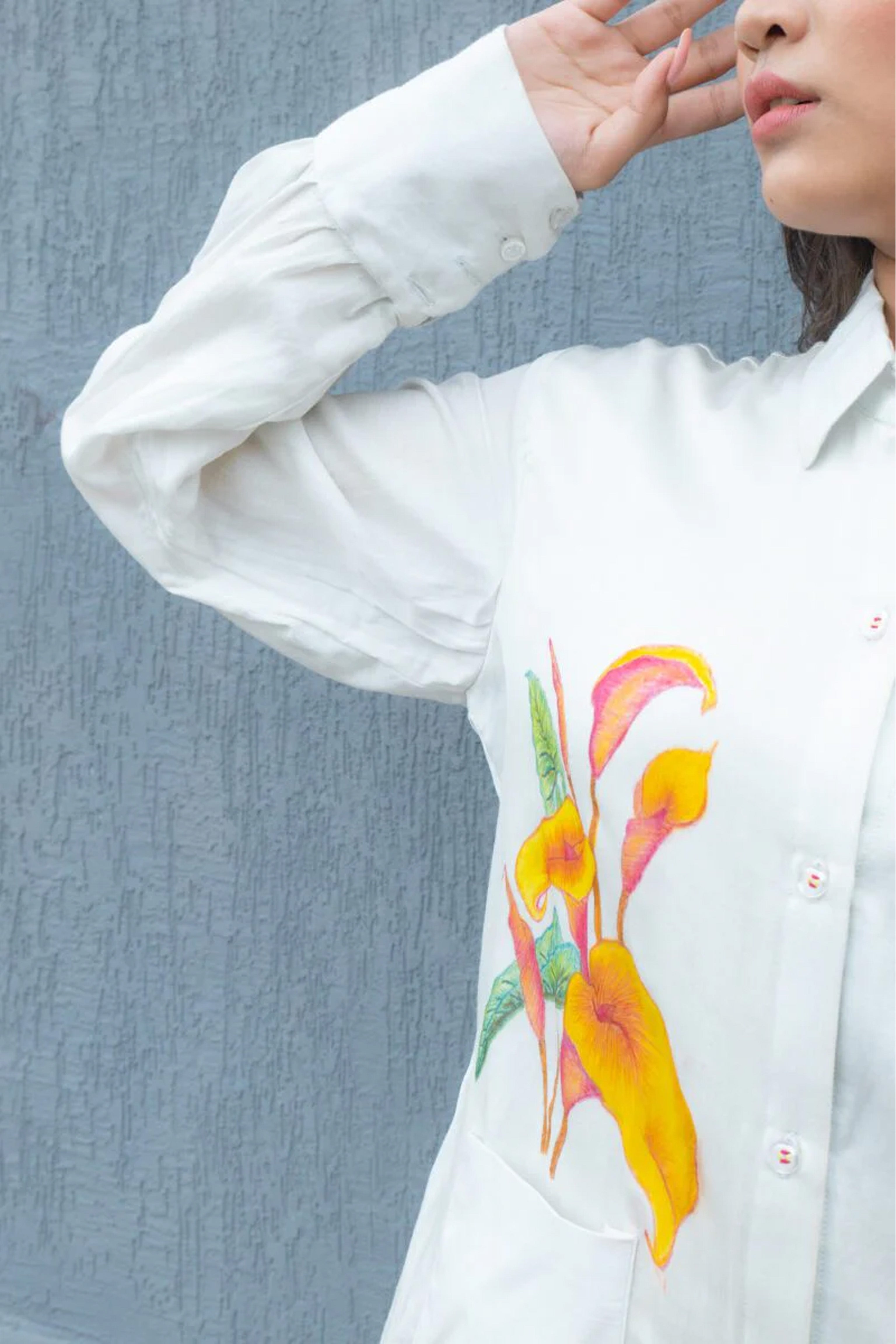 Hand Painted Tulip Shirt