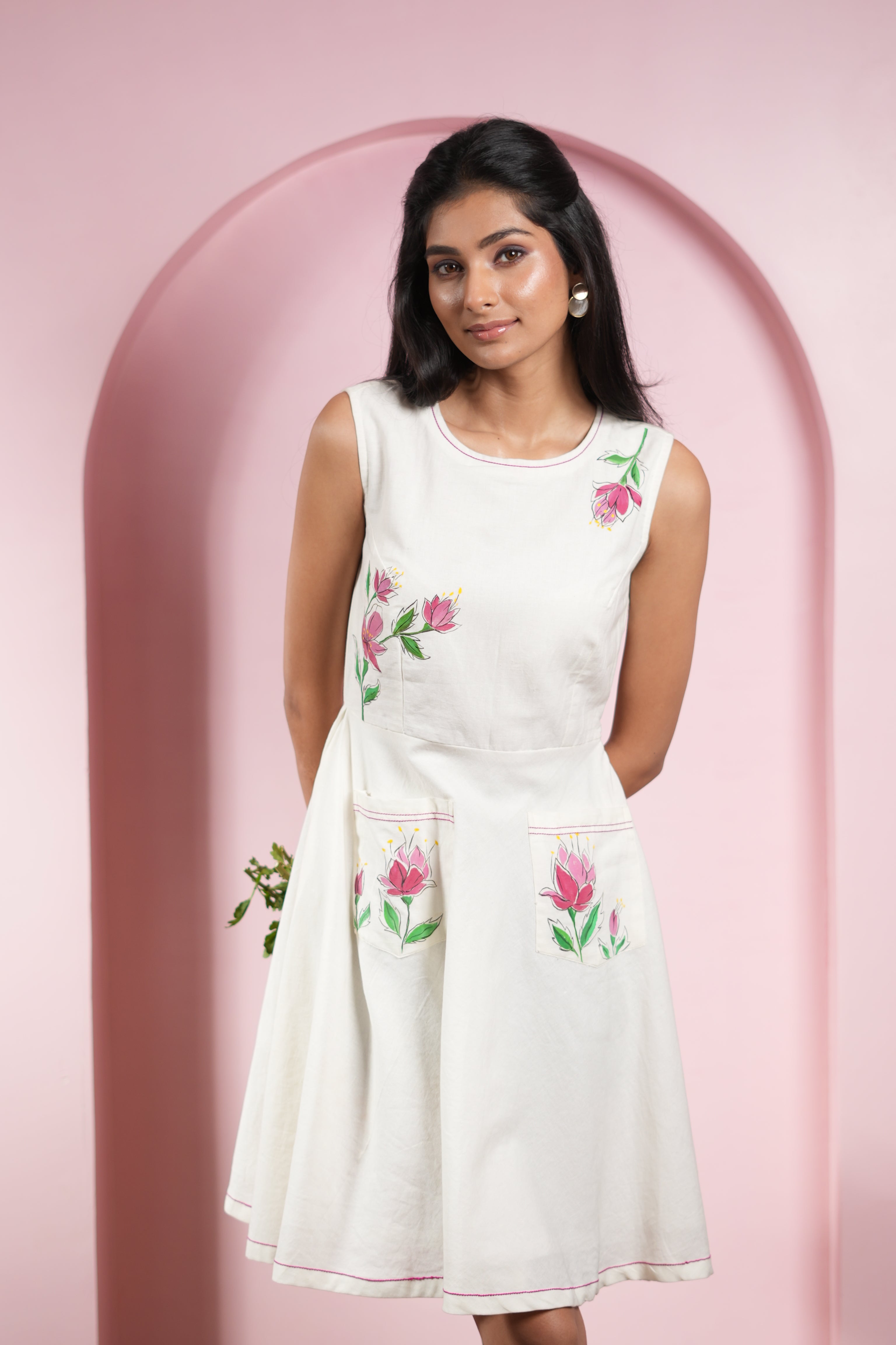 Ivory Floral Dress