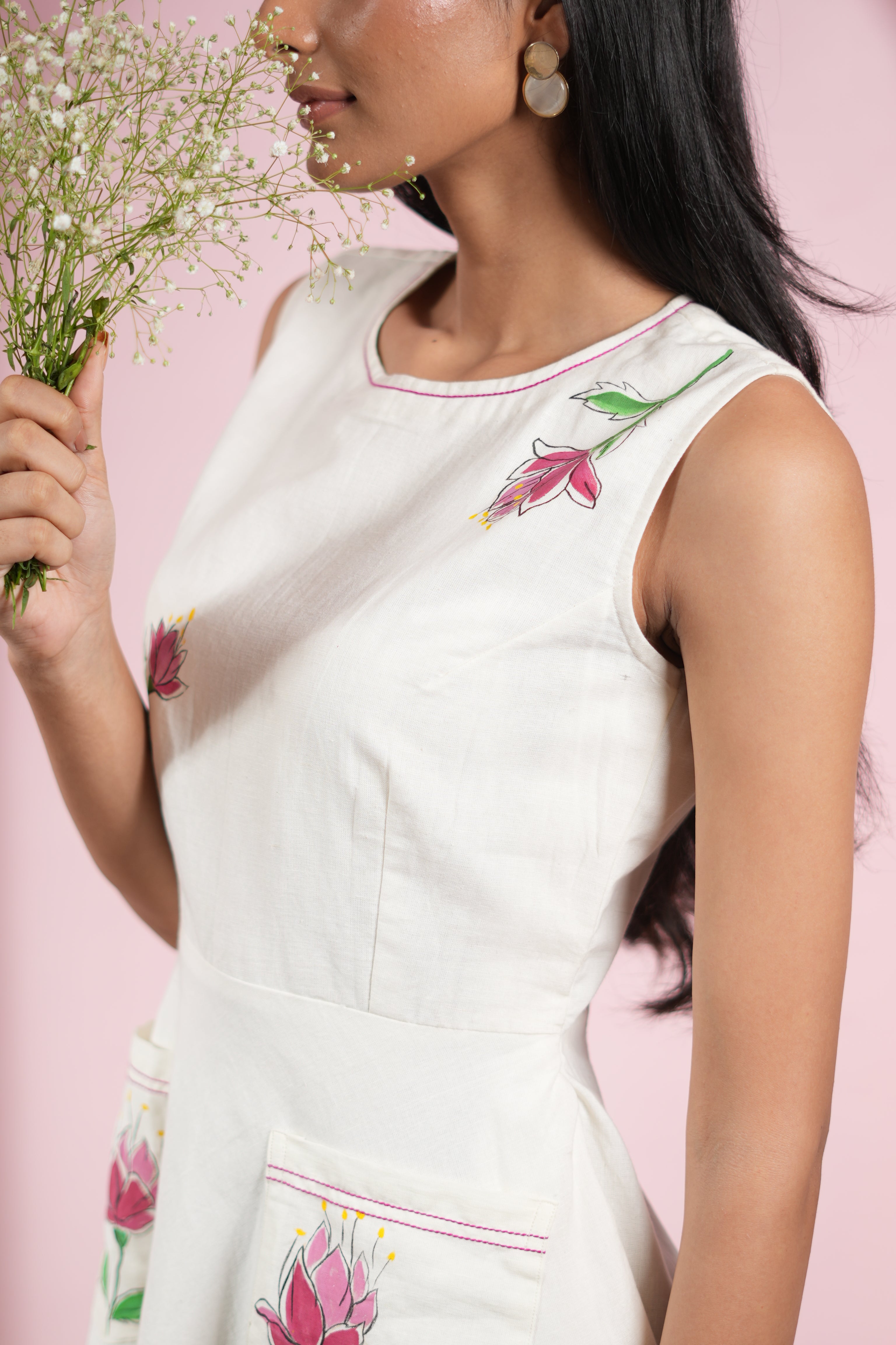 Ivory Floral Dress