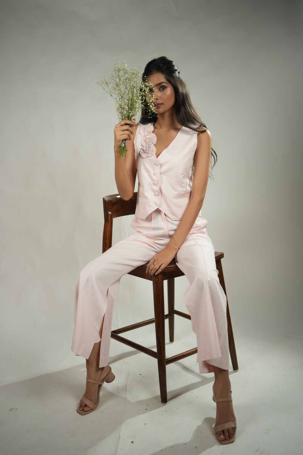 Pink Blush- Vest co-ord set