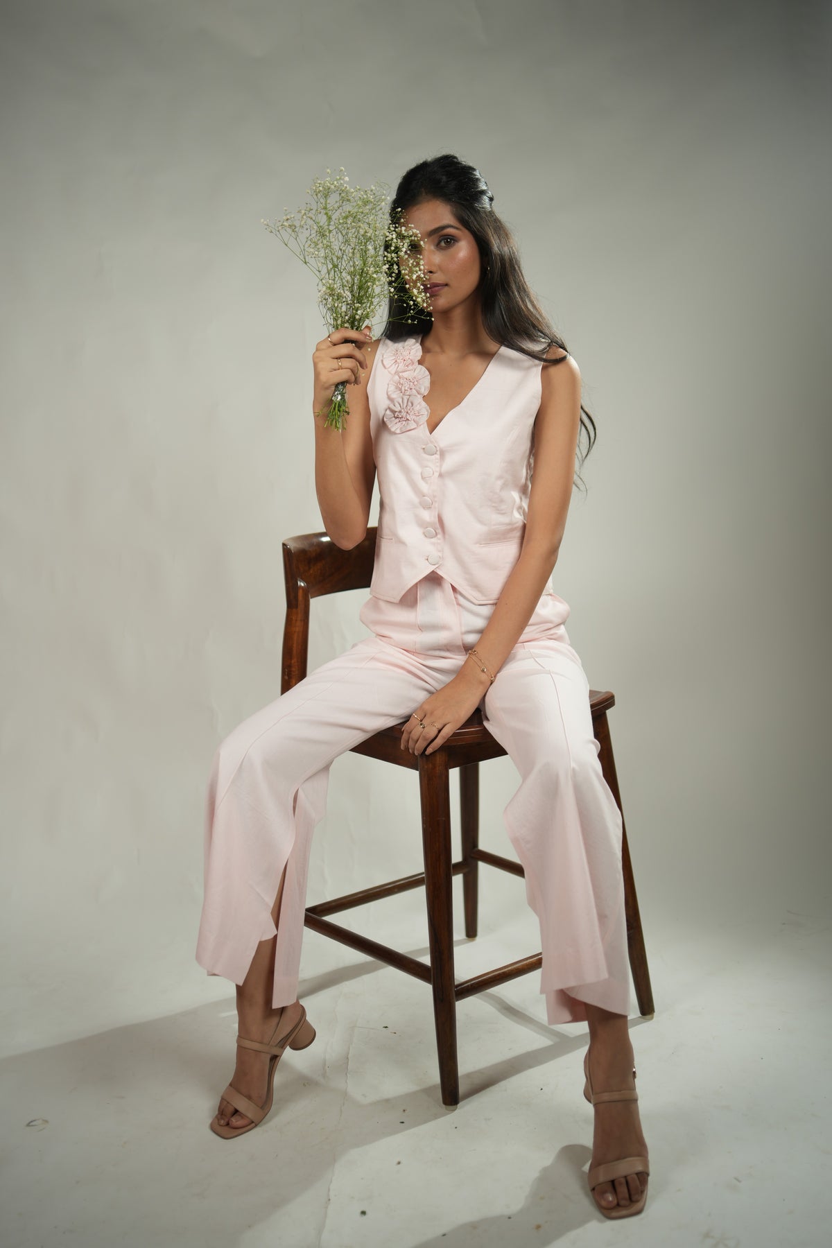Pink Blush- Vest co-ord set