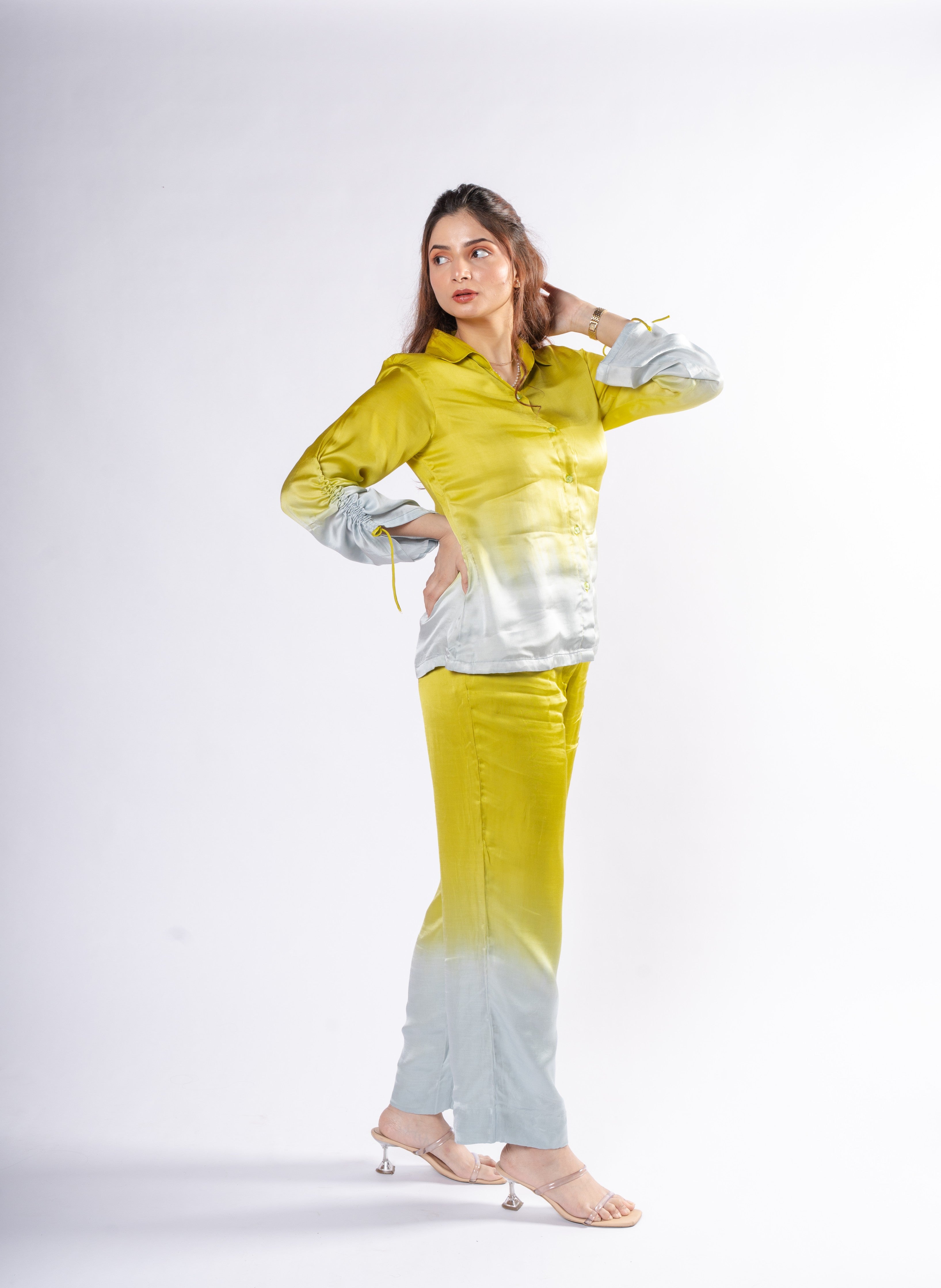 Forest fade satin co-ord sets