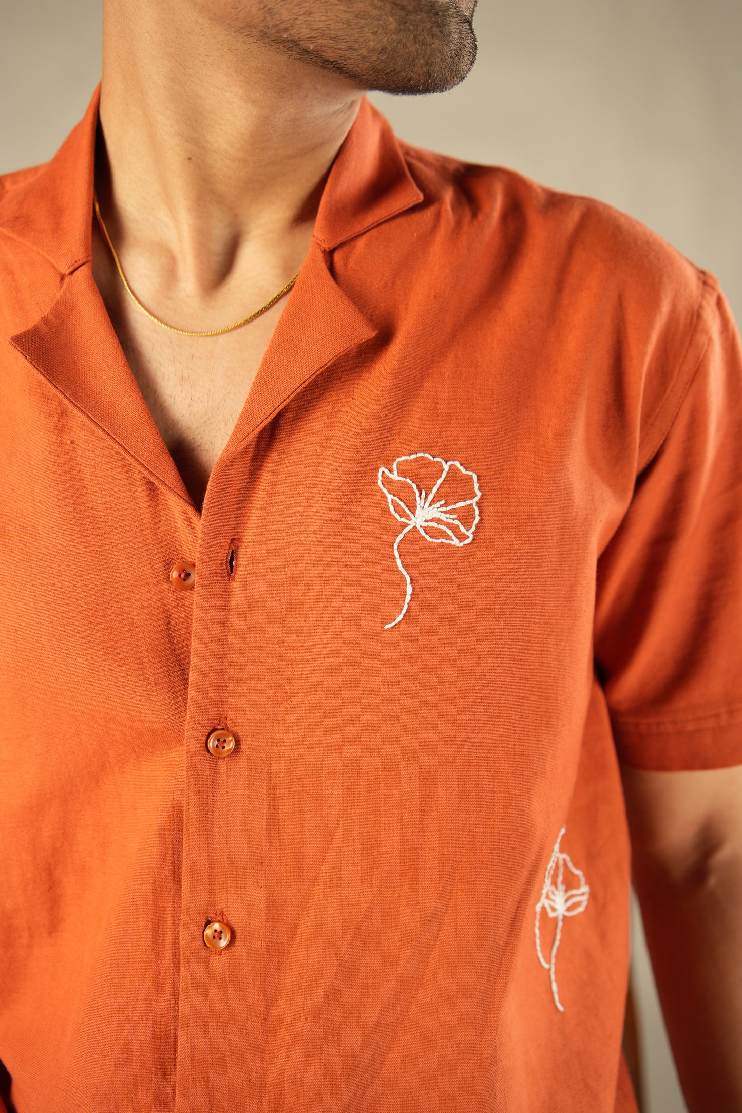 Patina - Rust embroidery shirt