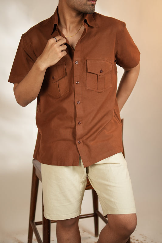 Dune - Brown boxy shirt