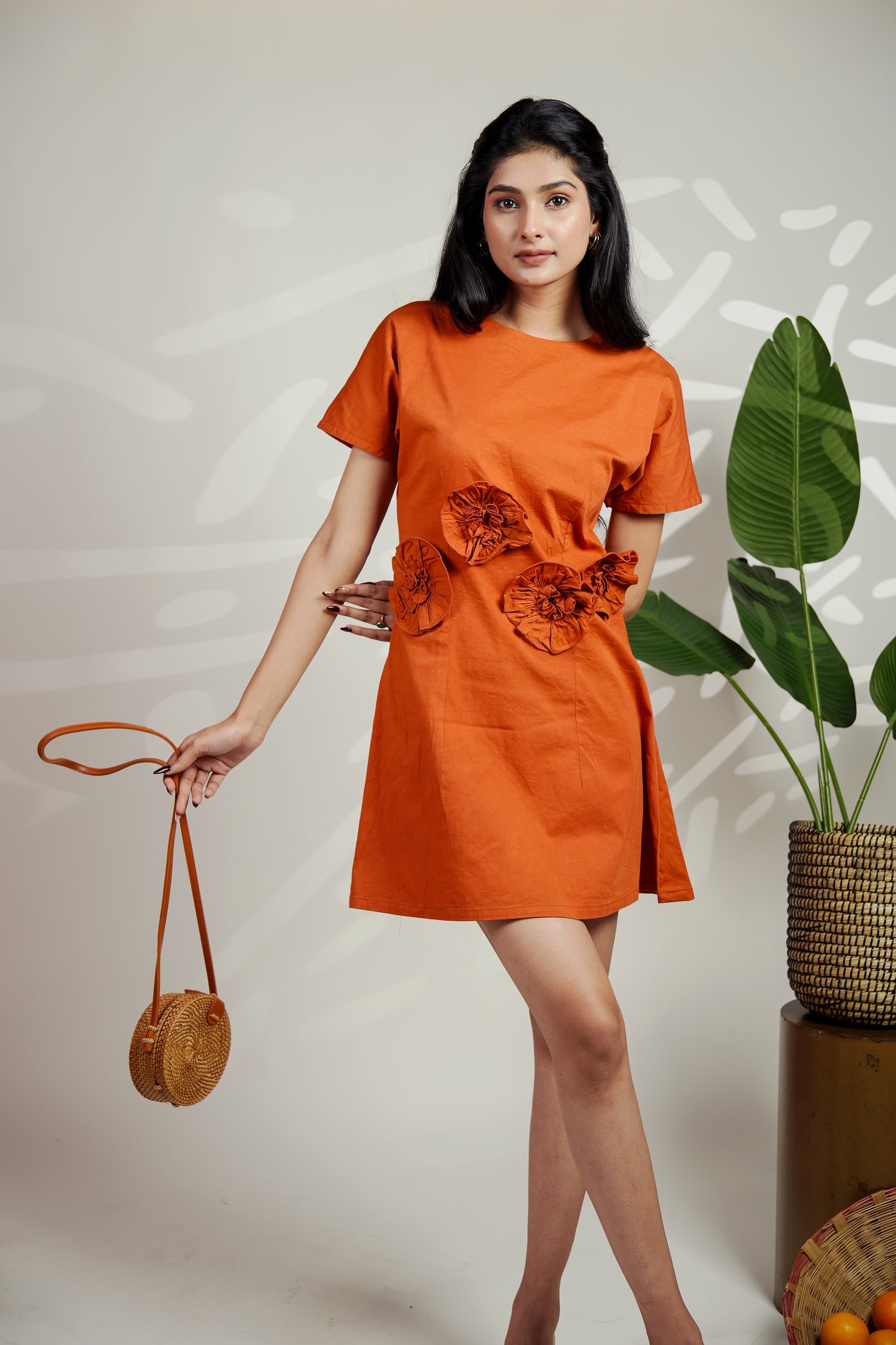 Marigold - Floral Applique dress