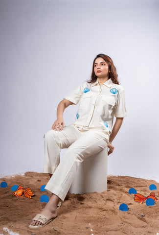Oyester twill co-ord set