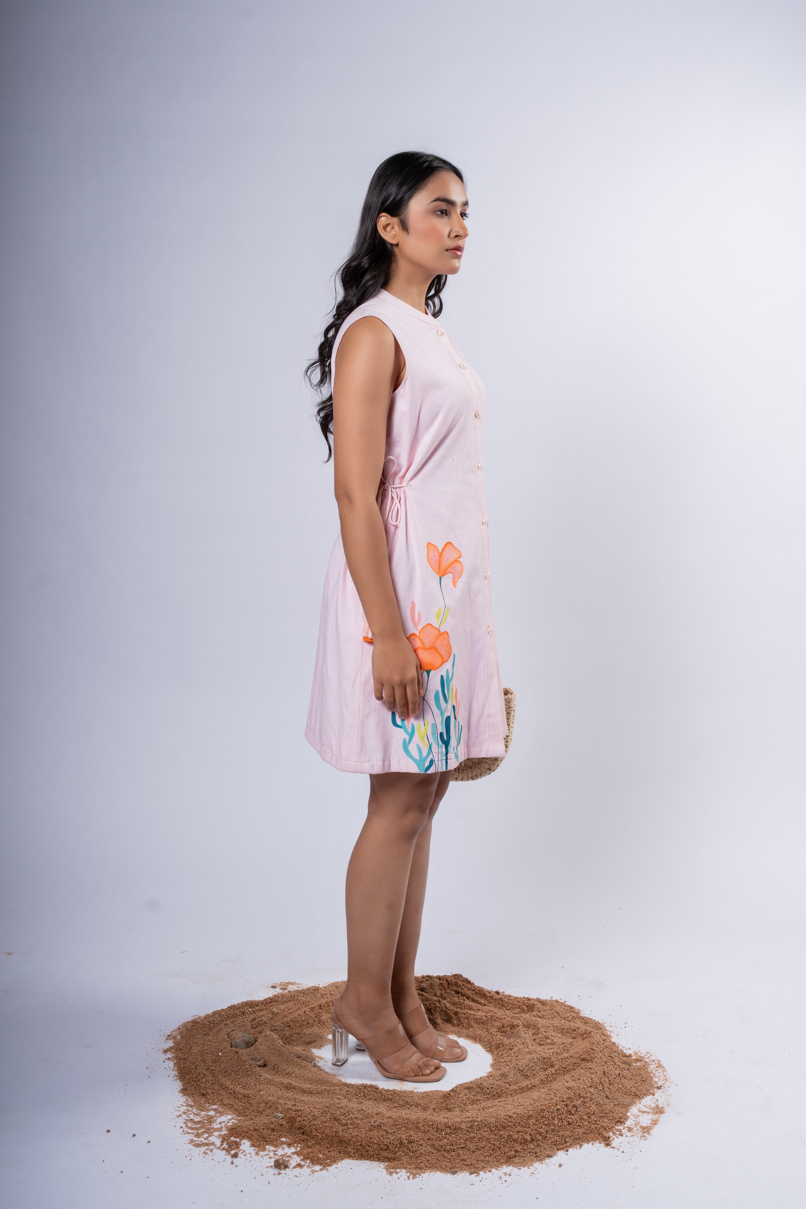 Coral bloom dress
