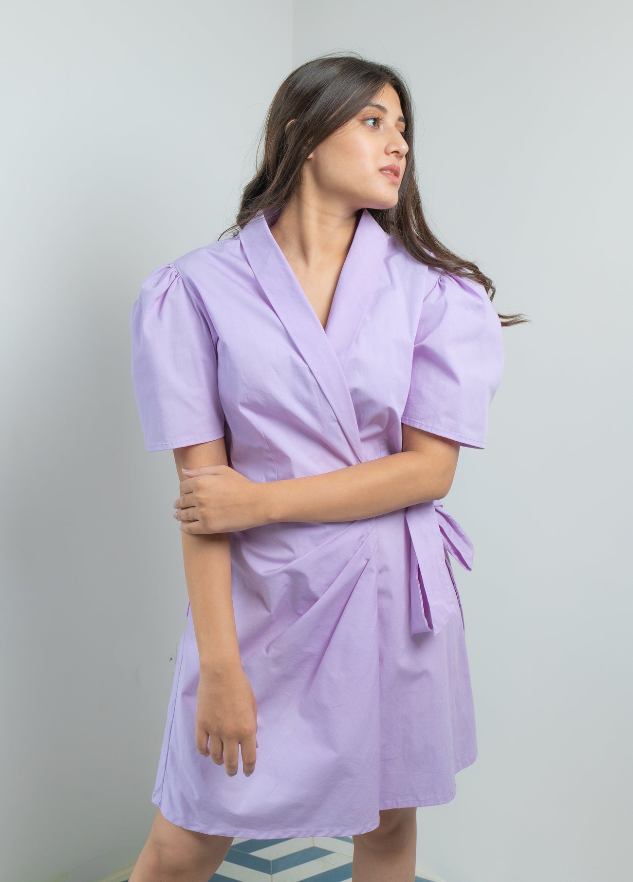 Lavender Gather Dress