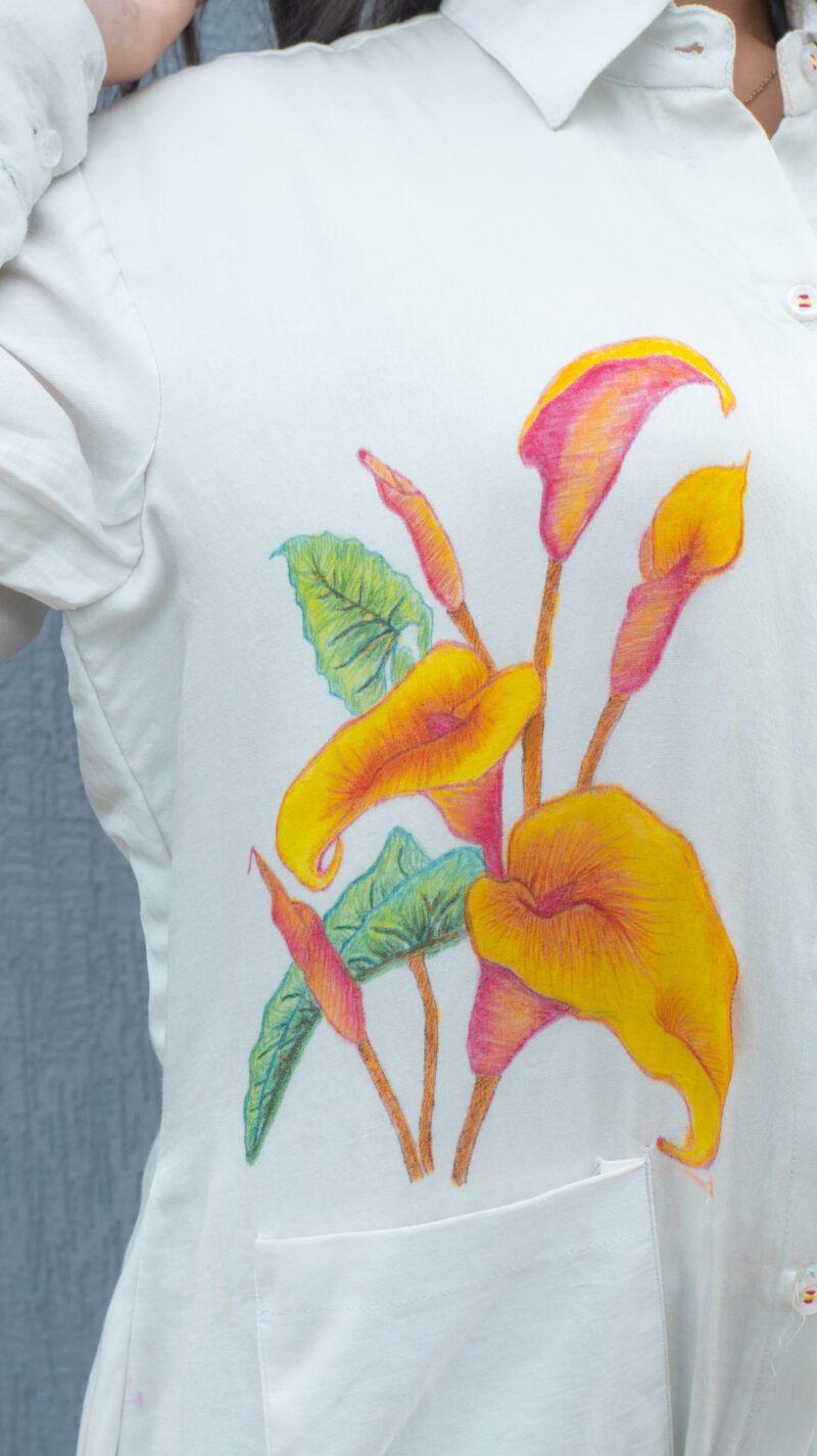 Hand Painted Tulip Shirt