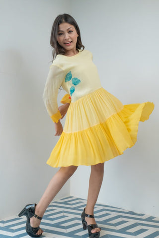 Tri Color Hand Painted Dress