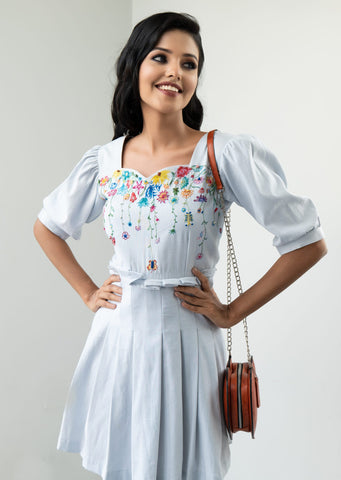 Sweetheart Embroidery Dress