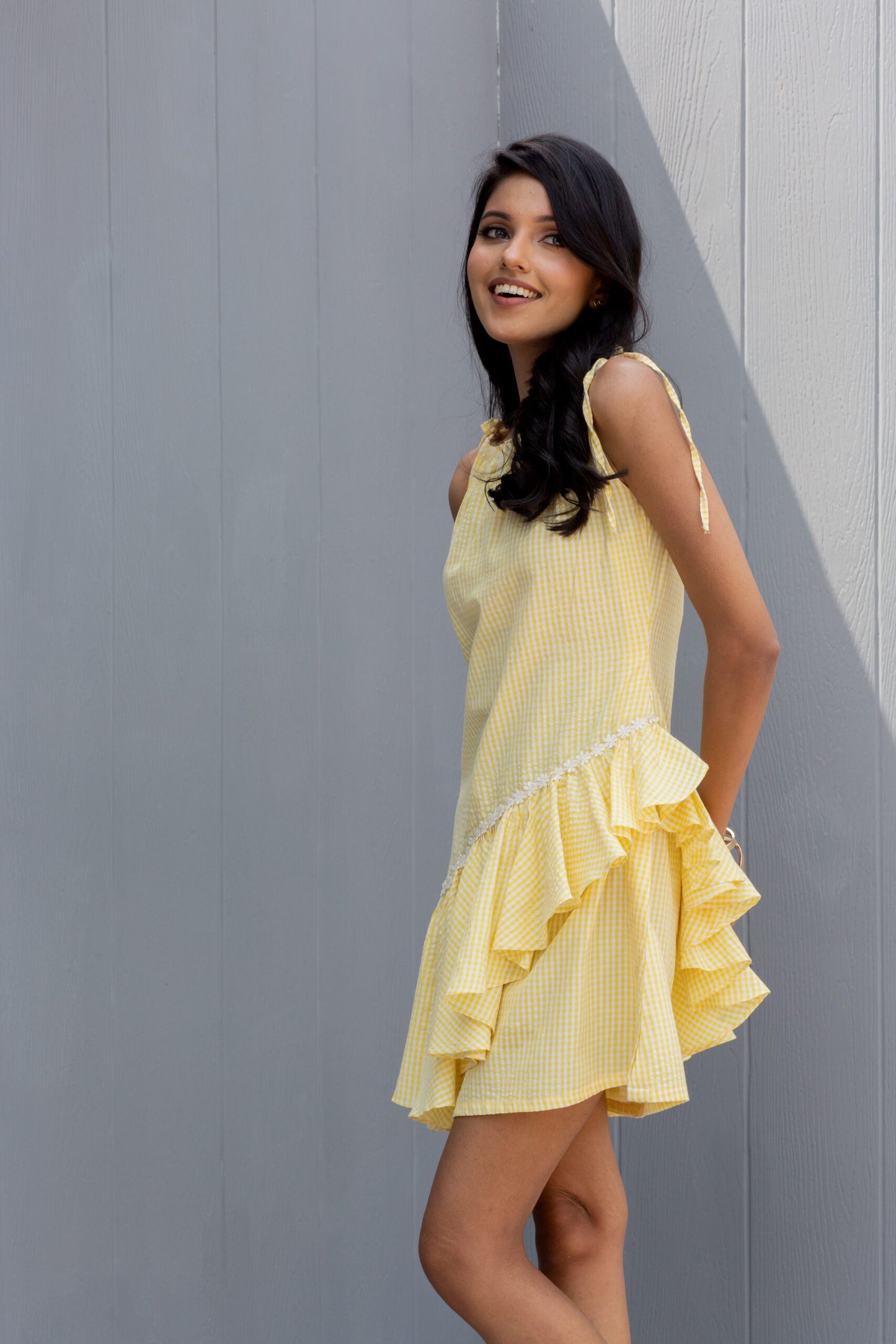 Citron – Crinkle cotton yellow dress