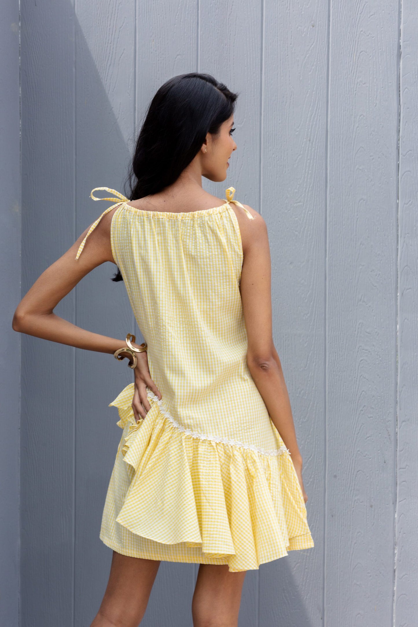 Citron – Crinkle cotton yellow dress