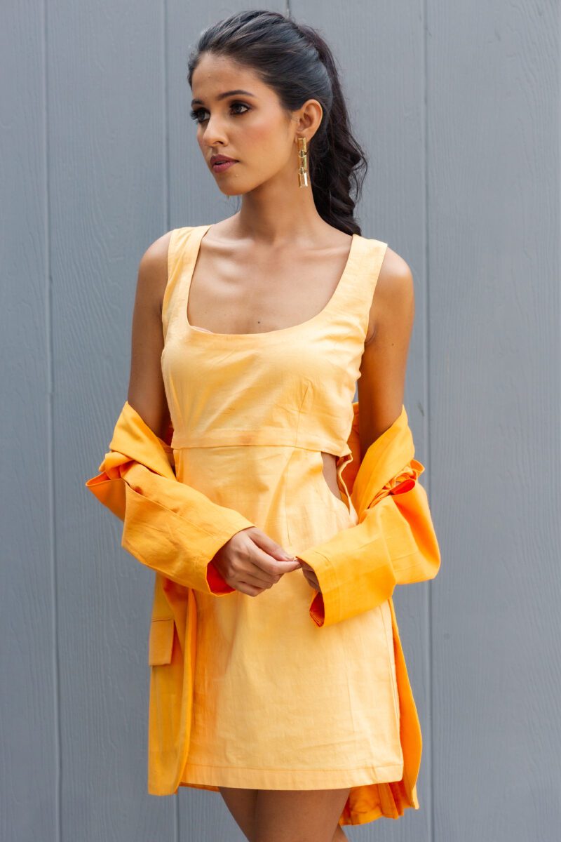 Caracara – Waist cut yellow dress