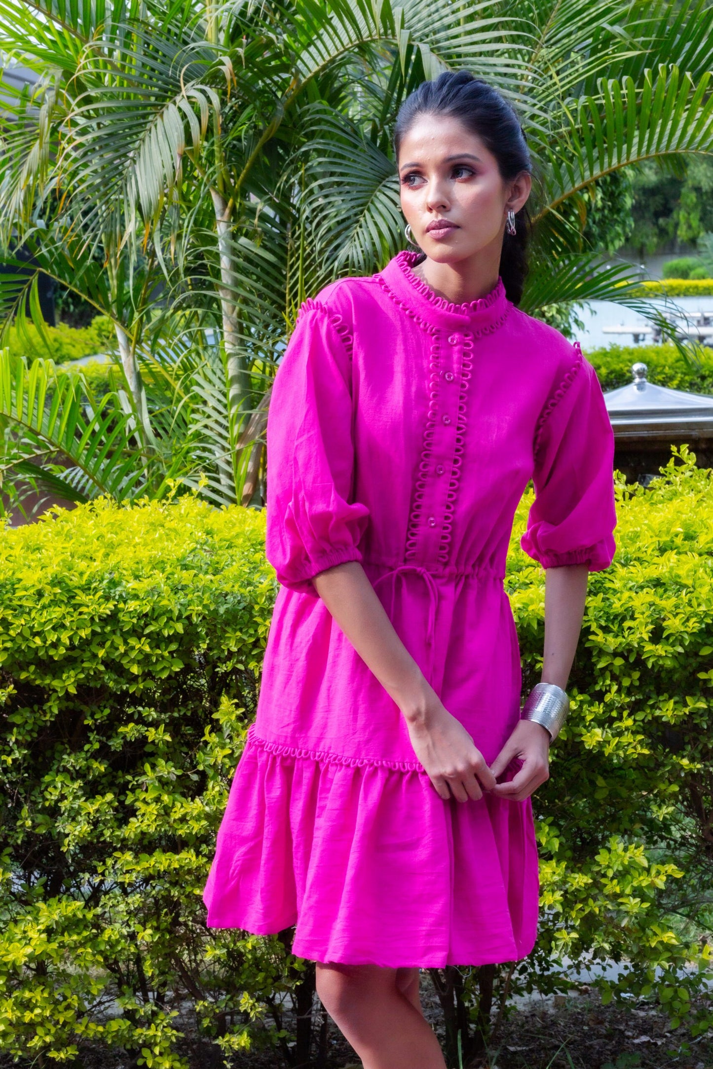 Fuschia Twist – Pink loop dress