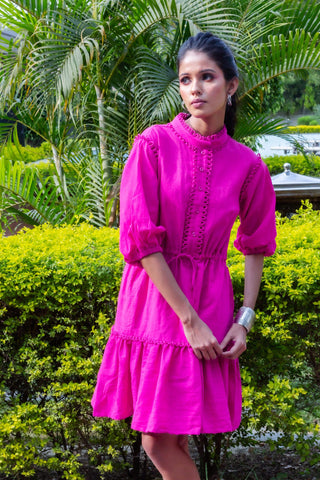 Fuschia Twist – Pink loop dress