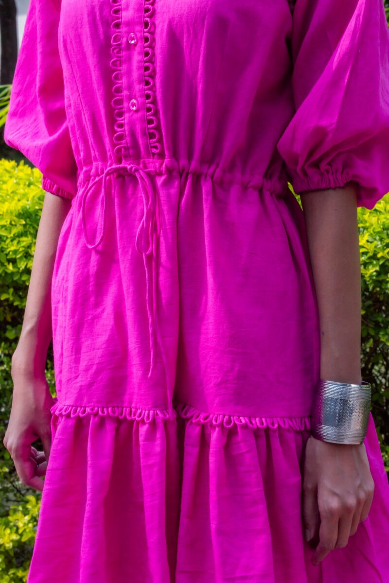 Fuschia Twist – Pink loop dress